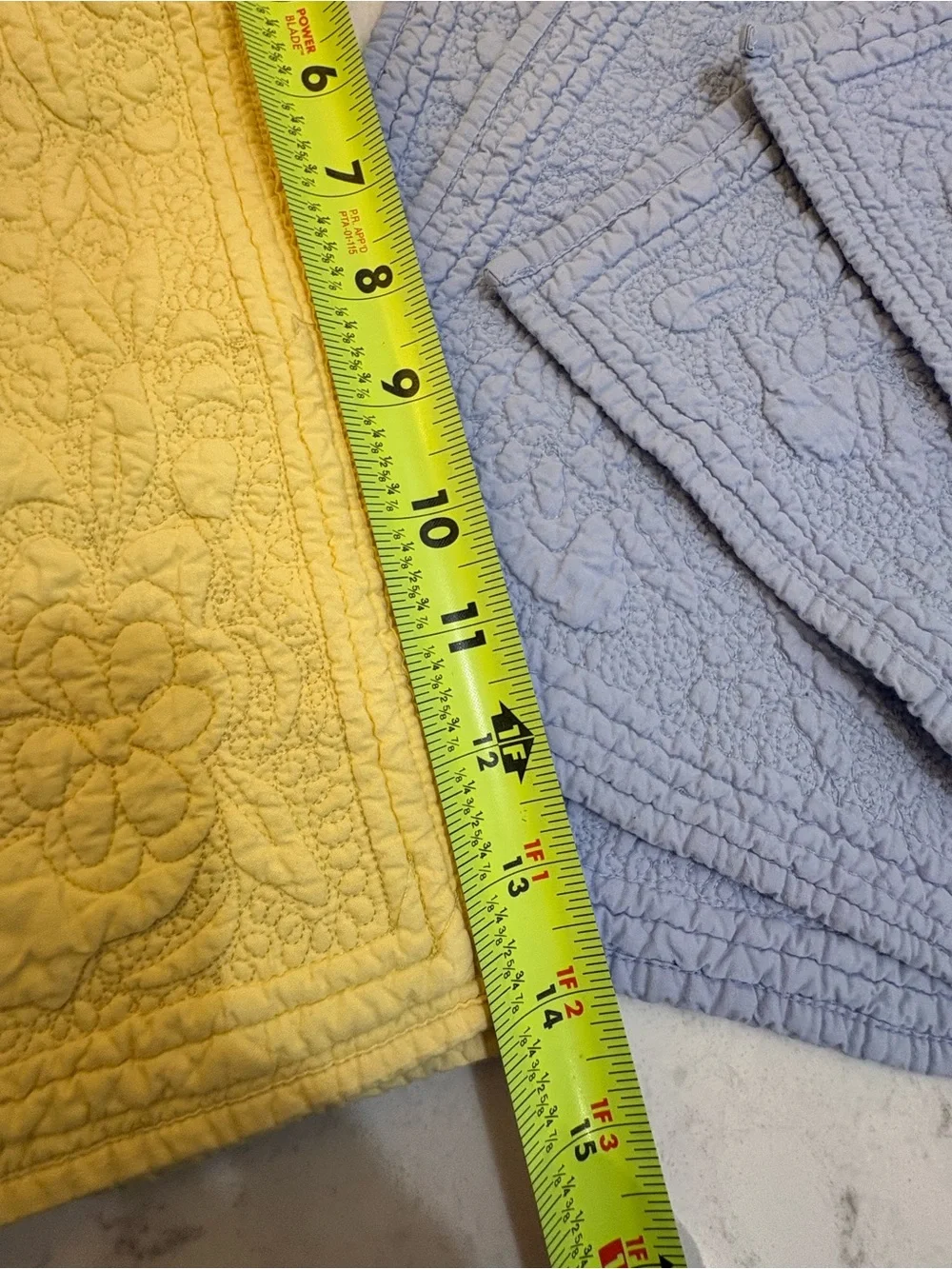 Williams Sonoma Light Blue & Soft Yellow placemats set of 8 cotton reversible